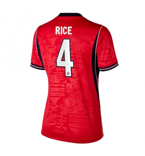 Anglie Declan Rice #4 Venkovní Dres pro Dámské MS 2026 Krátký Rukáv Anglie Declan Rice #4 Venkovní Dres pro Dámské MS 2026 Krátký Rukáv
